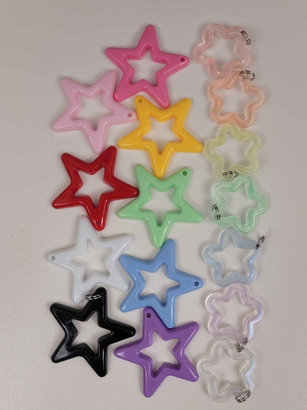 16 colors Star Earrings charms glow kandi kids SS hooks and silicone stoppers - Picture 8 of 9